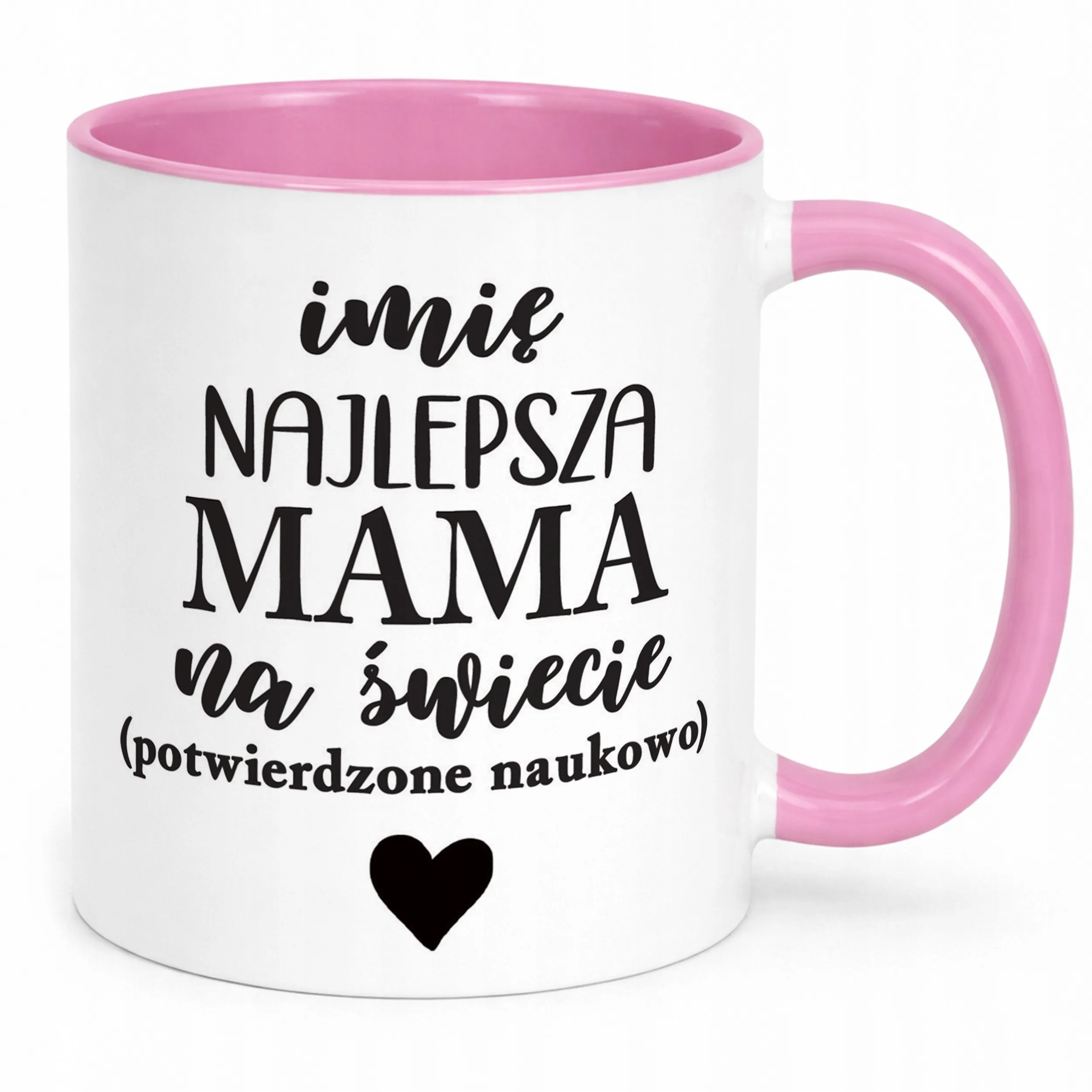 Kubek Różowy Personalizowany Dzień Matki Dla Mamy Prezent Upominek