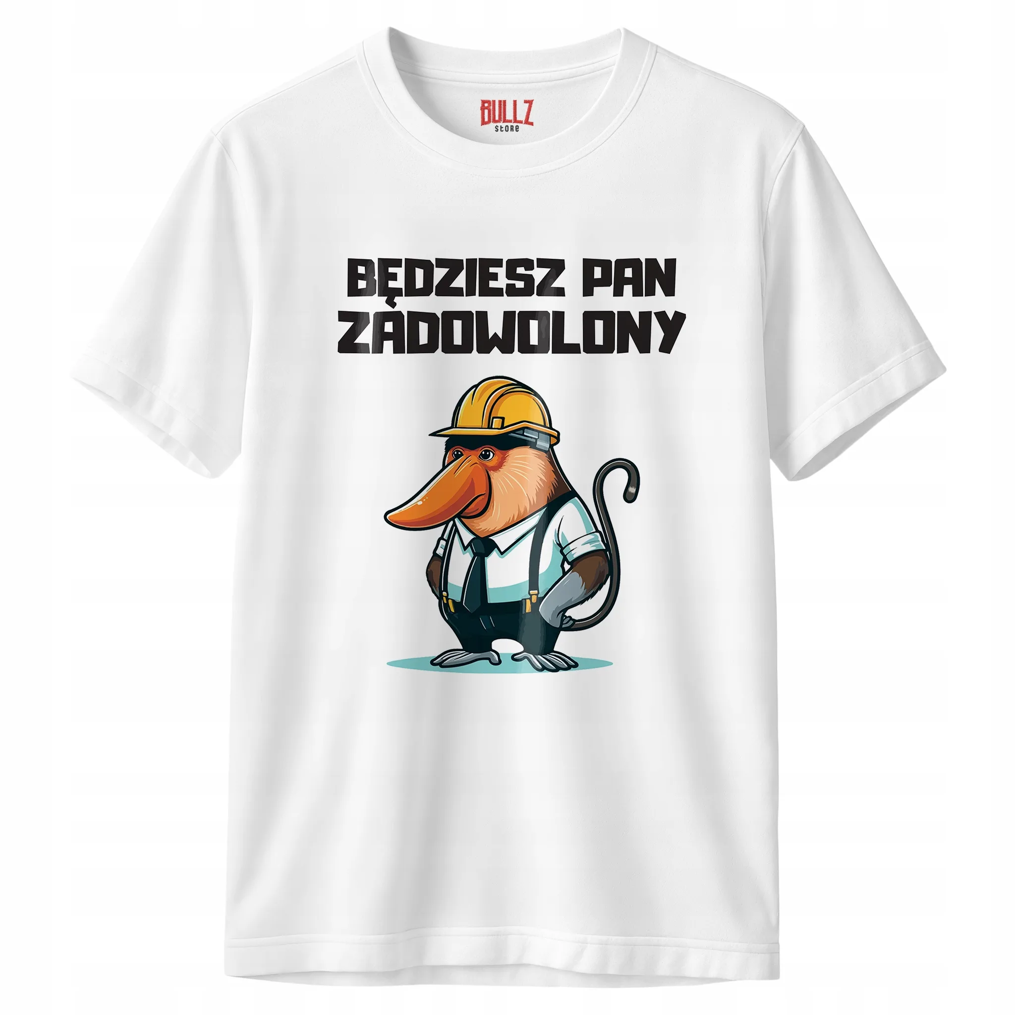 Koszulka biała męska Będziesz Pan Zadowolony Prezent r. 3XL