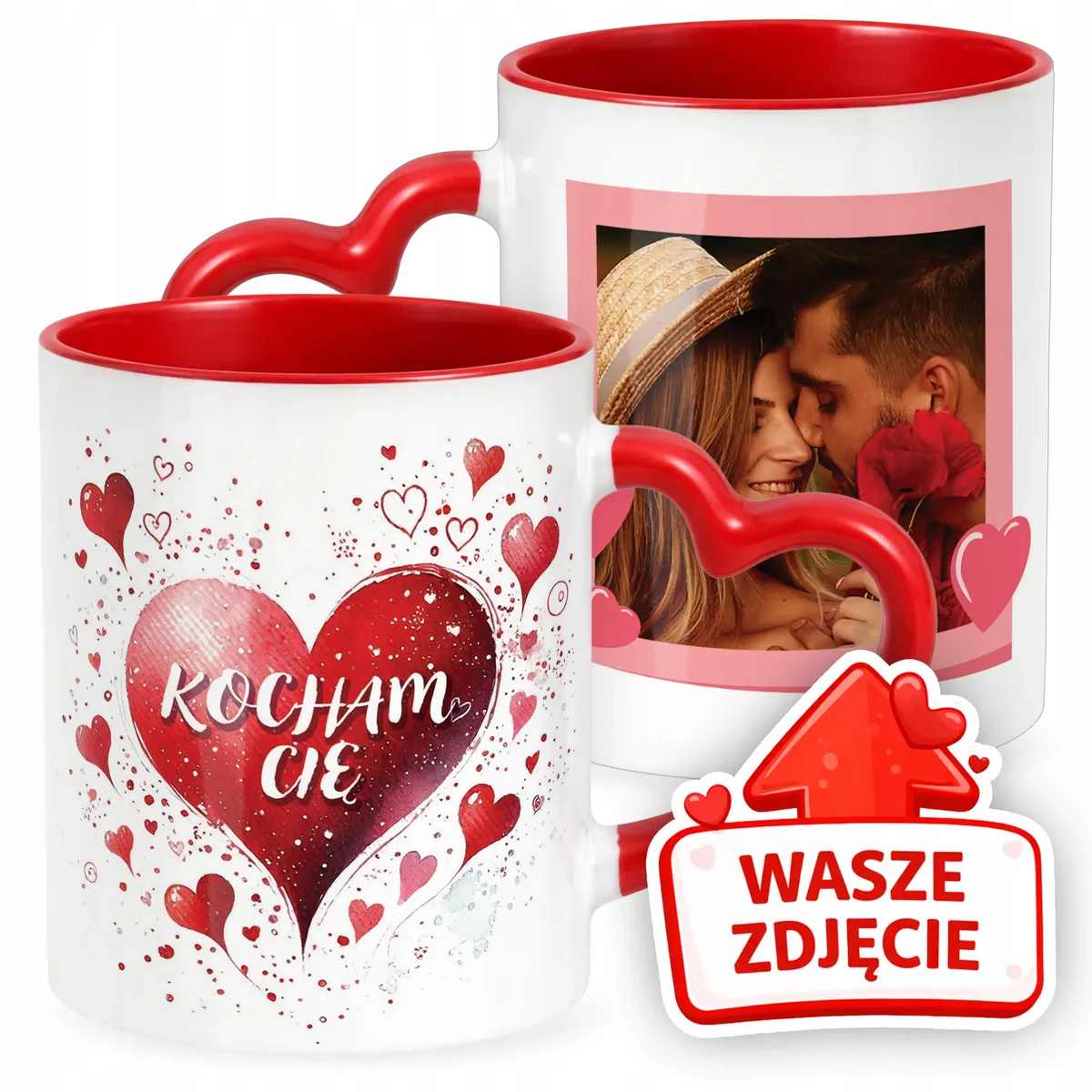 Kubek Walentynkowy Z Własnym Zdjęciem Serce Walentynki Prezent Upominek