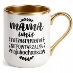Kubek Premium Złoty Personalizowany Dzień Matki Dla Mamy Prezent Upominek