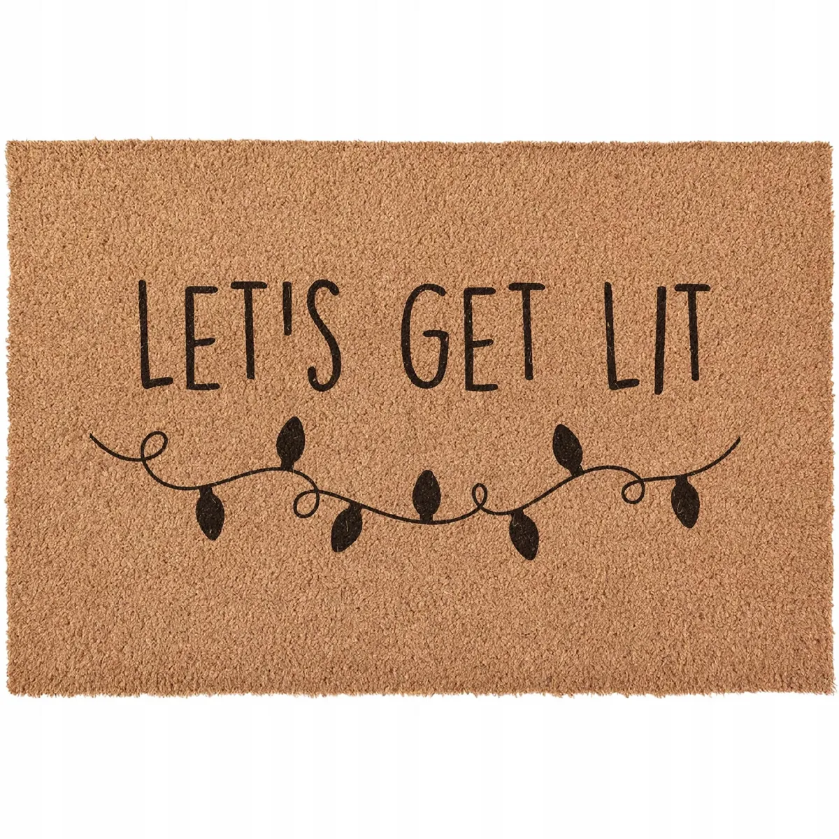 Wycieraczka LET’S GET LIT CHRISTMAS Święta Bożonarodzeniowa kokosowa 60×40