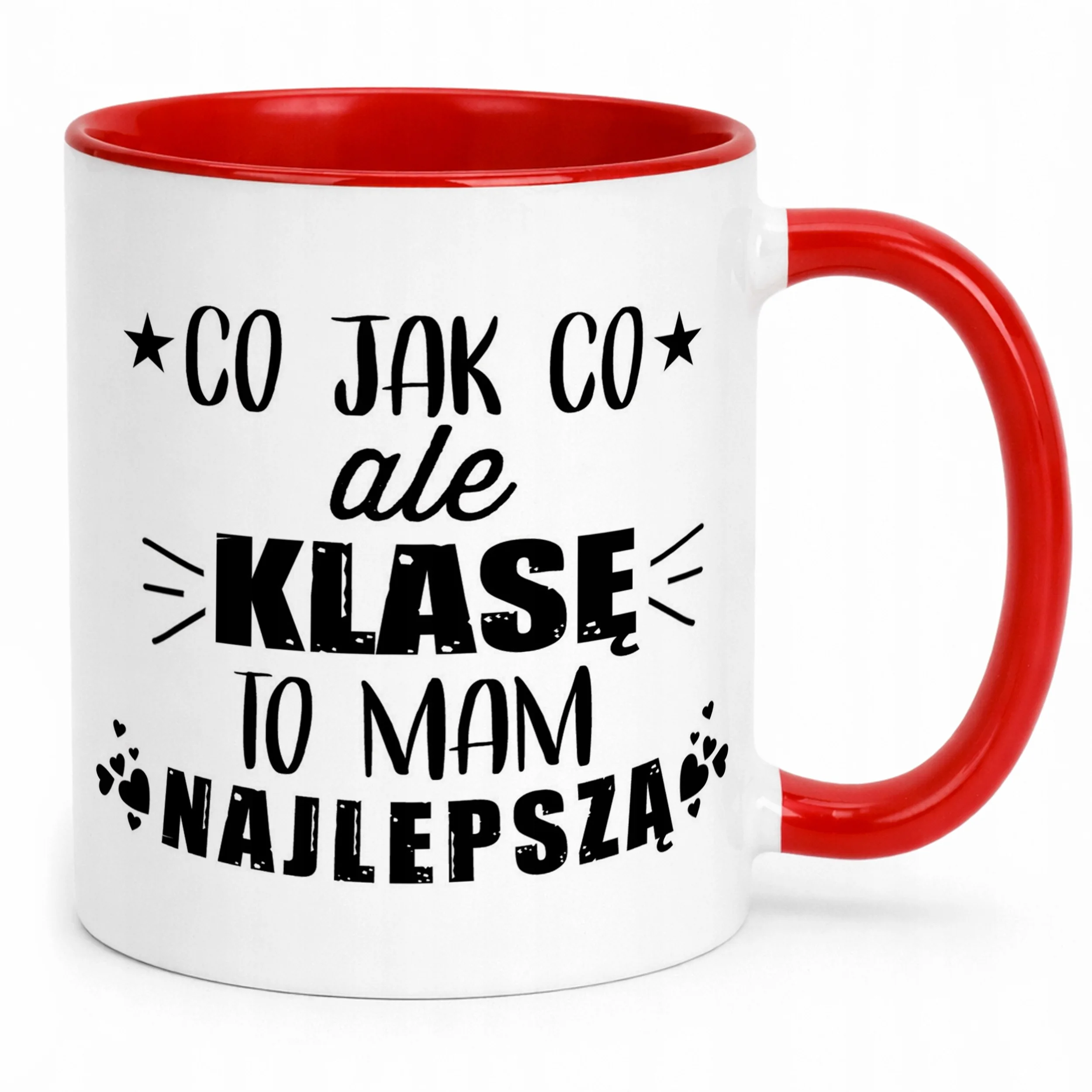 Kubek Czerwony Dla Nauczyciela Nauczycielki Dzień Nauczyciela Prezent
