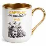 Kubek Premium Złoty Personalizowany Dla Pszczelarza Prezent Upominek