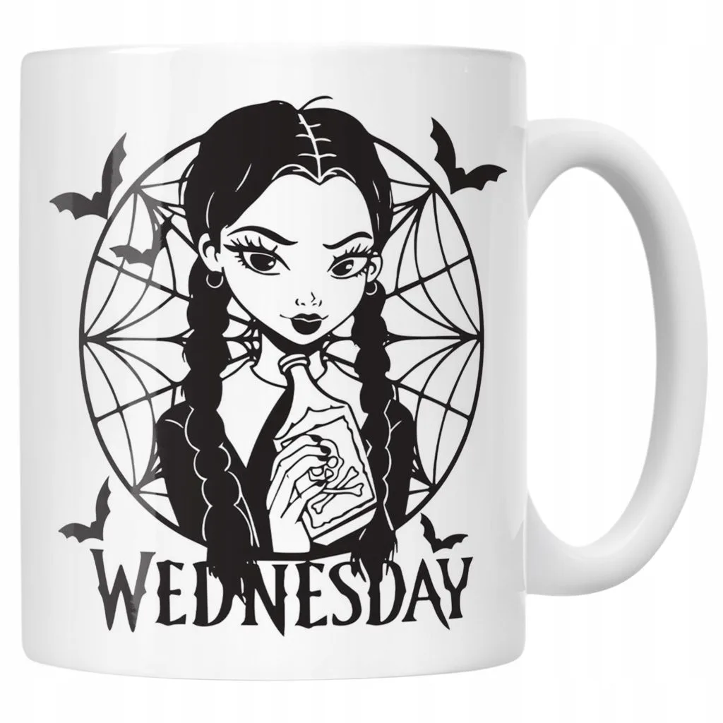 Kubek ceramiczny Nevermore Wednesday Addams Dla Fanów Prezent