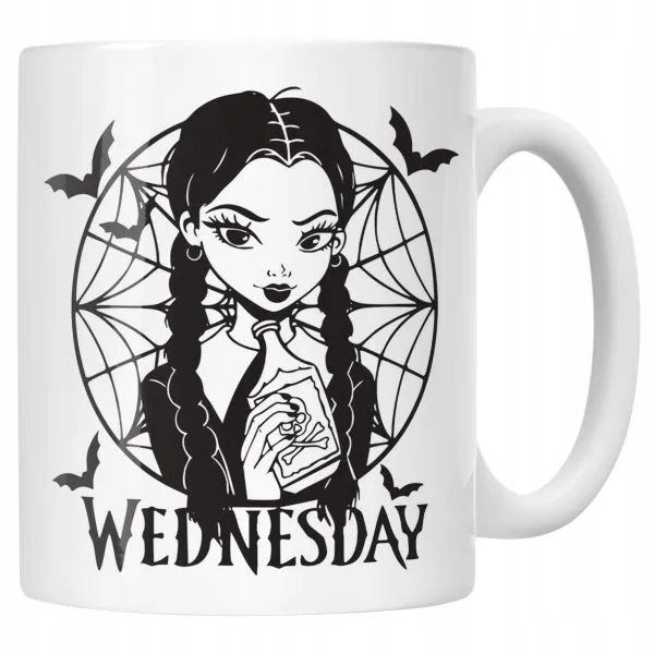 Kubek ceramiczny Nevermore Wednesday Addams Dla Fanów Prezent