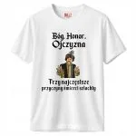Koszulka biała męska 1670 Bóg Honor Ojczyzna r. 3XL