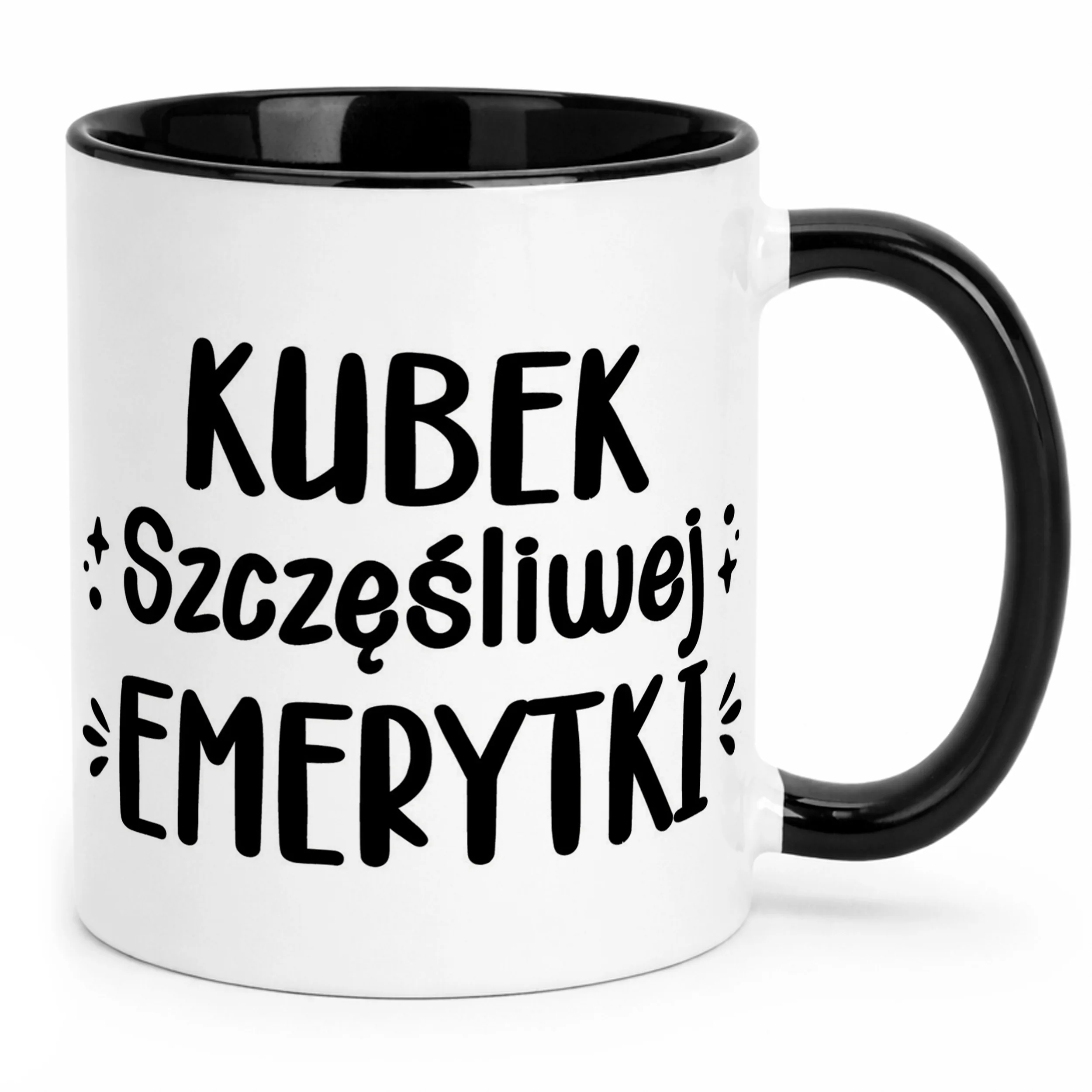 Kubek Czarny z okazji Emerytury Dla Emerytki Prezent Upominek