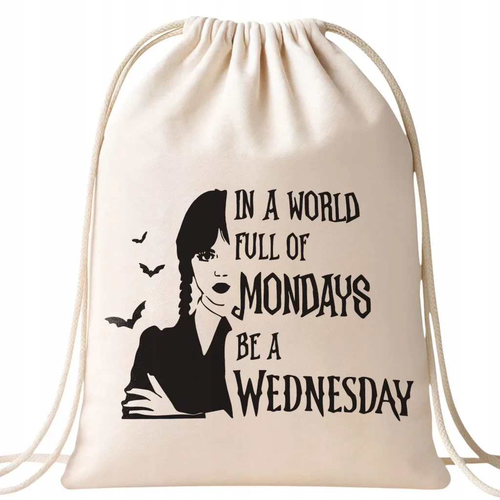 Plecak bawełniana Nevermore Wednesday Dla Fanów Serialu Prezent