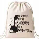 Plecak bawełniana Nevermore Wednesday Dla Fanów Serialu Prezent