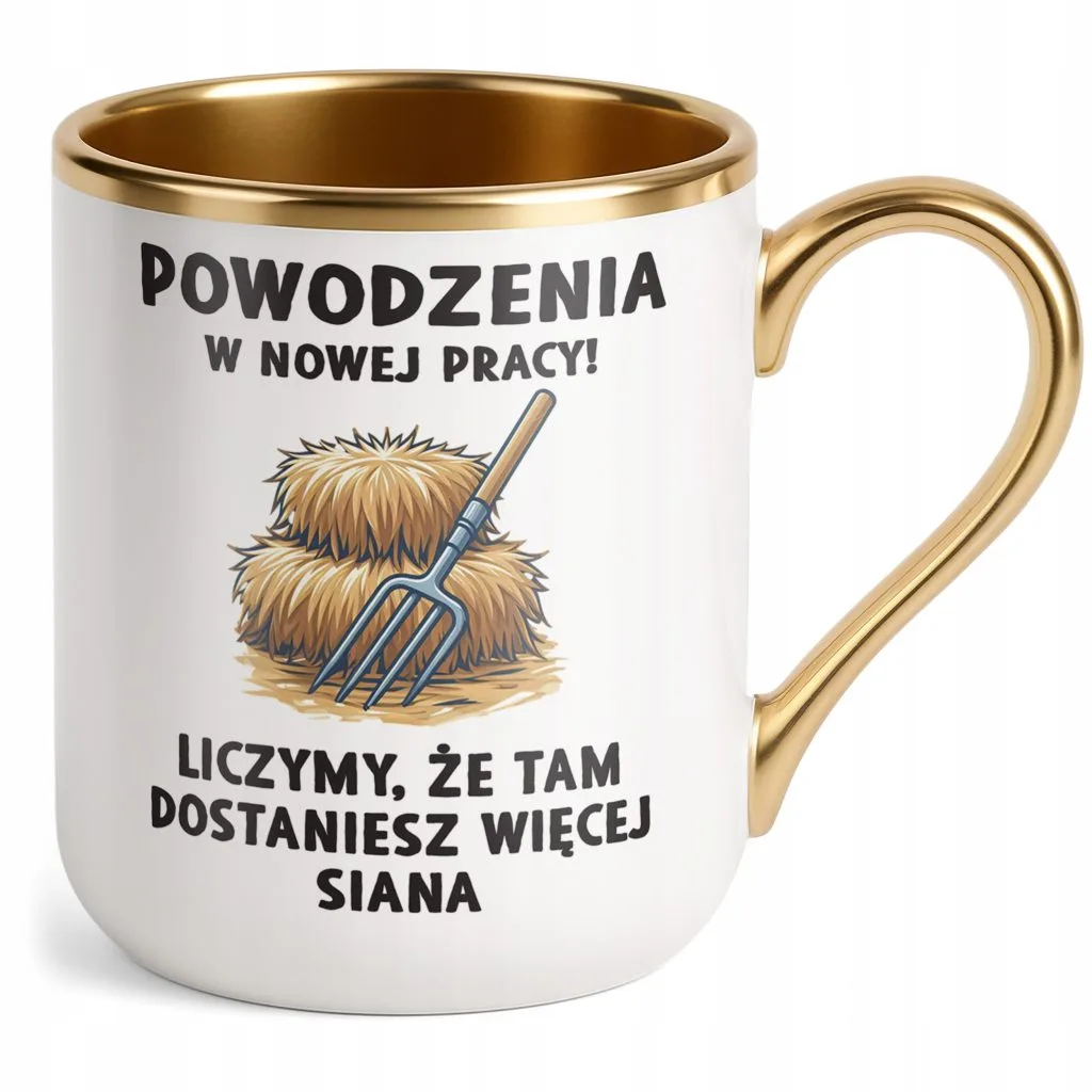 Kubek Premium Złoty Na Pożegnanie Odejście z Pracy Zabawny Prezent