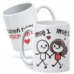 Kubek ceramiczny Personalizowany Walentynki Z imionami Dla Pary Prezent