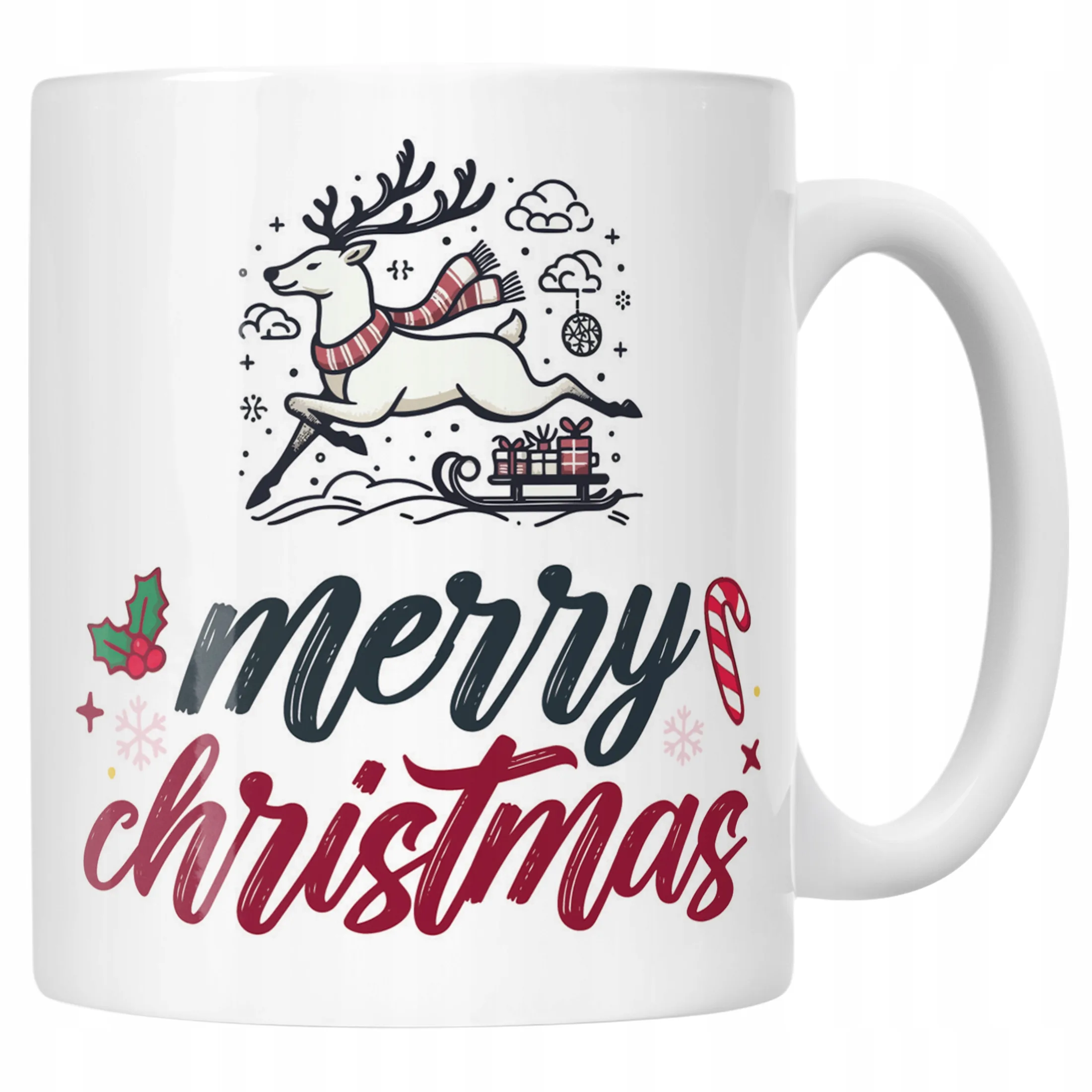 Kubek Ceramiczny Świąteczny Merry Christmas Boże Narodzenie Prezent