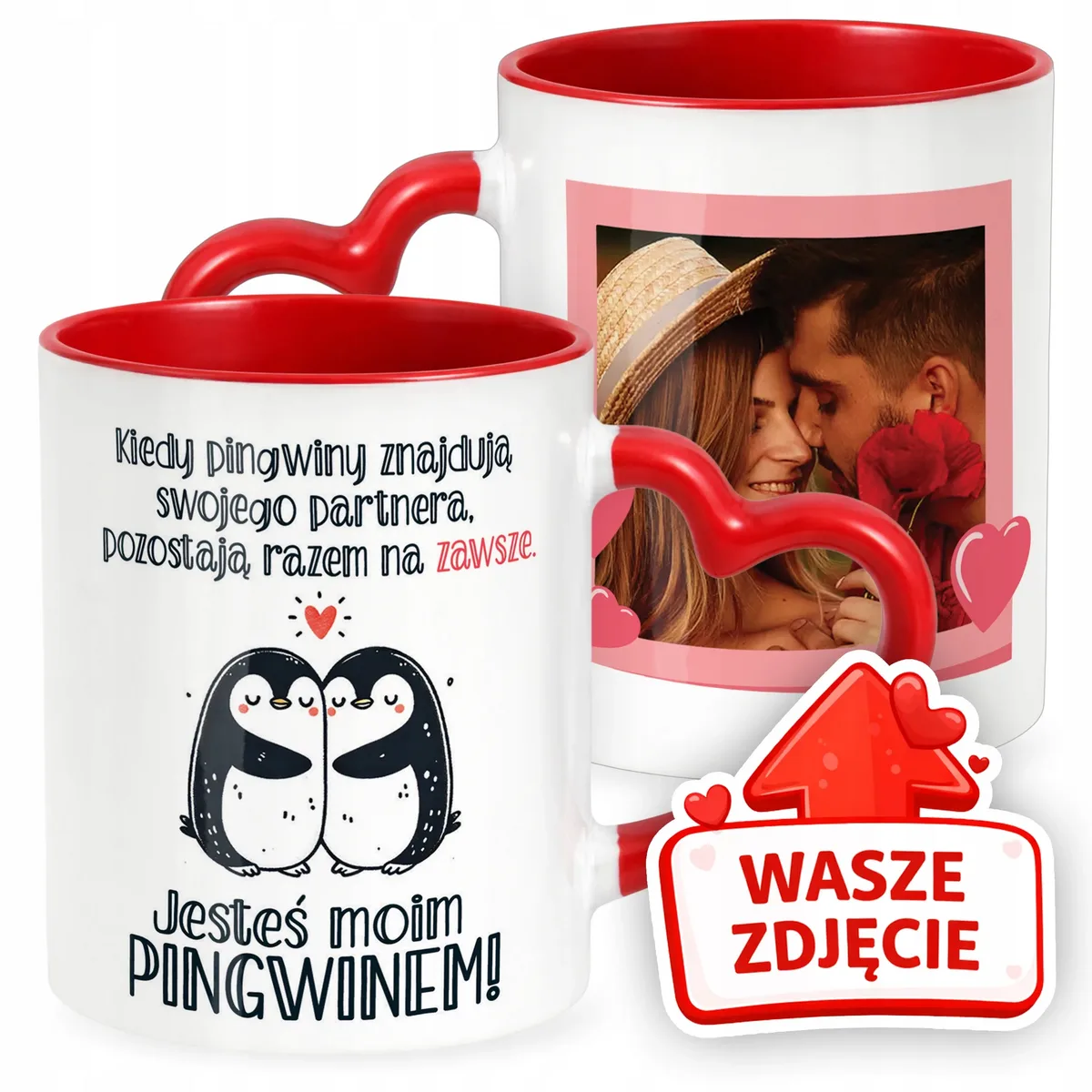 Kubek Walentynkowy Z Własnym Zdjęciem Serce Walentynki Prezent Upominek