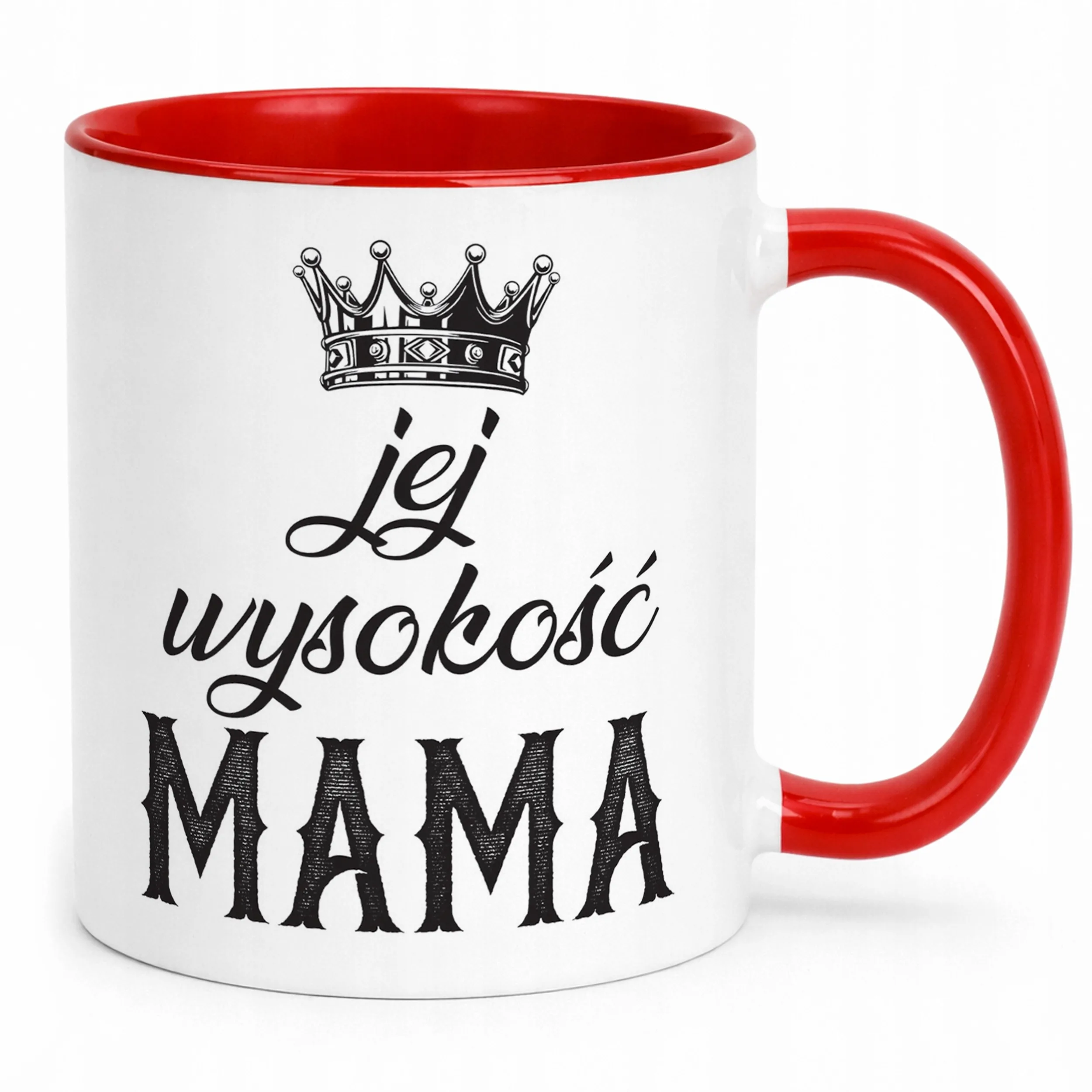 Kubek Czerwony Dzień Matki Dla Mamy Prezent Jej Wyskość Mama