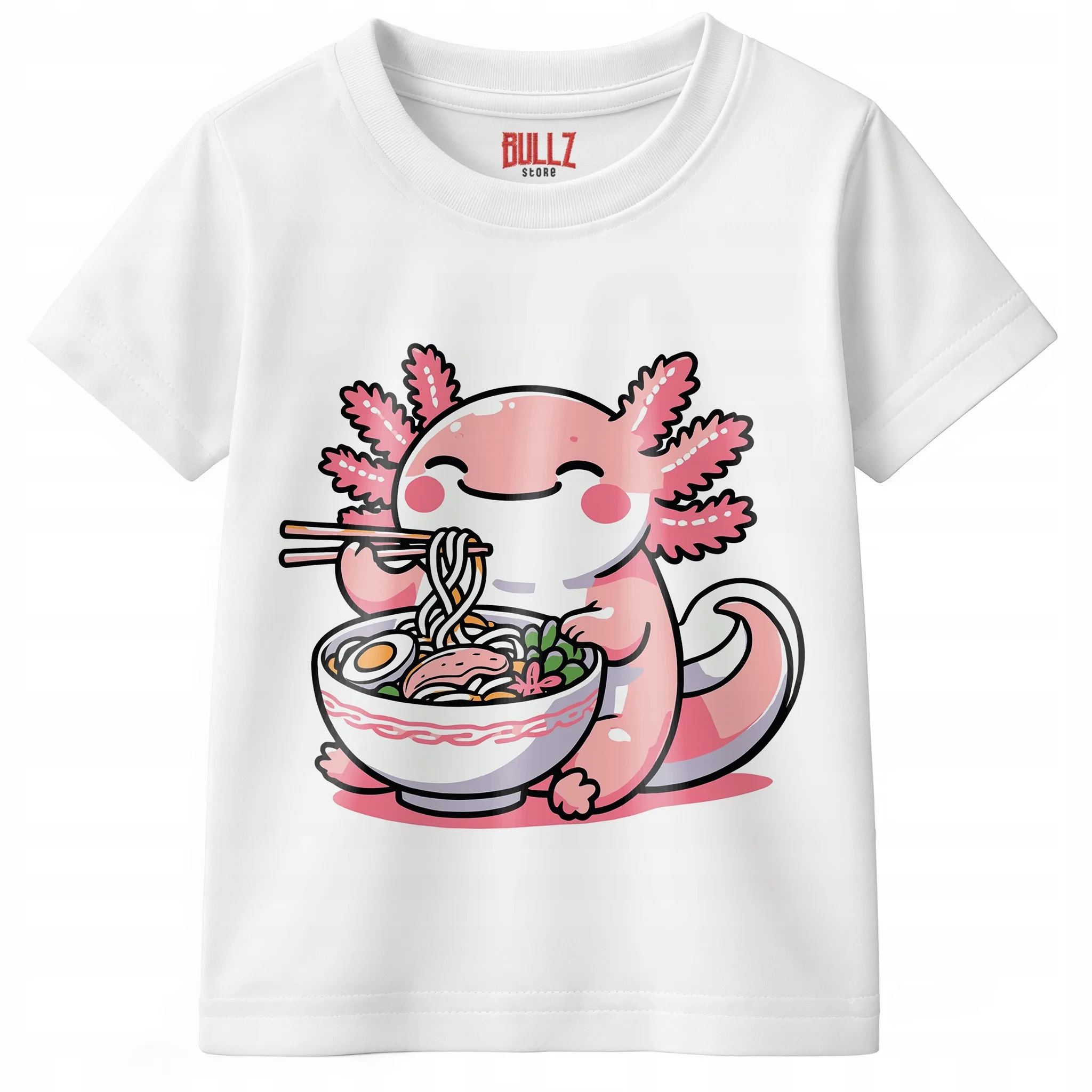 Koszulka dziecięca biała Aksolotl Axolotl Różowe Skrzela HIT