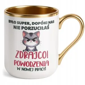 Kubki premium białe ze złotym rantem