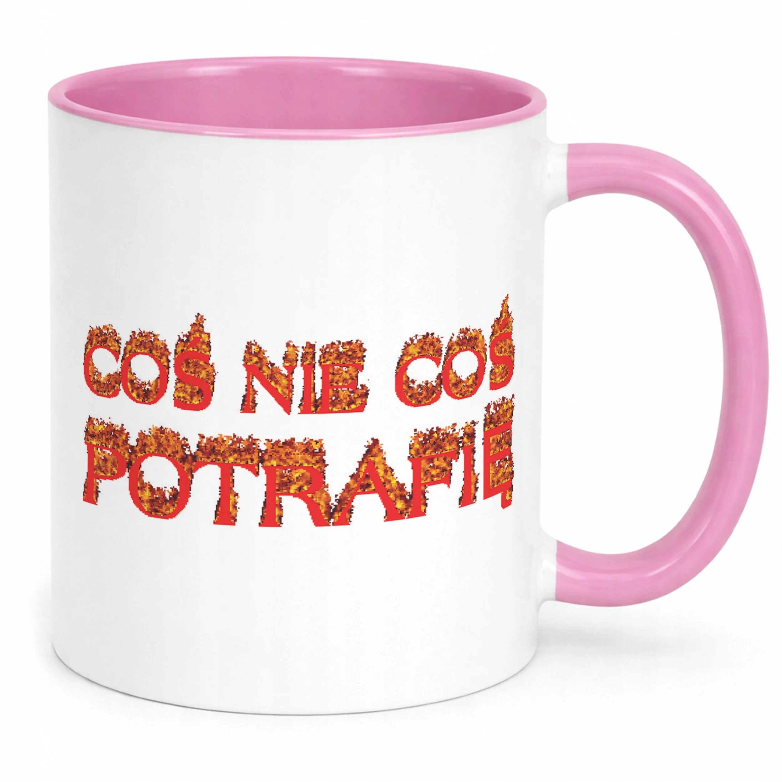 Kubek Różowy Coś nie coś potrafię Memy Zabawne Prezent