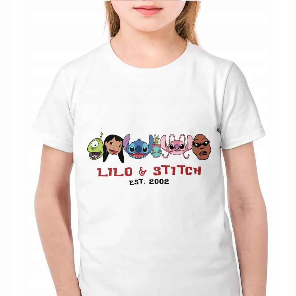 Koszulka biała dziecięca Stitch Lilo i Stich Dla Fanów