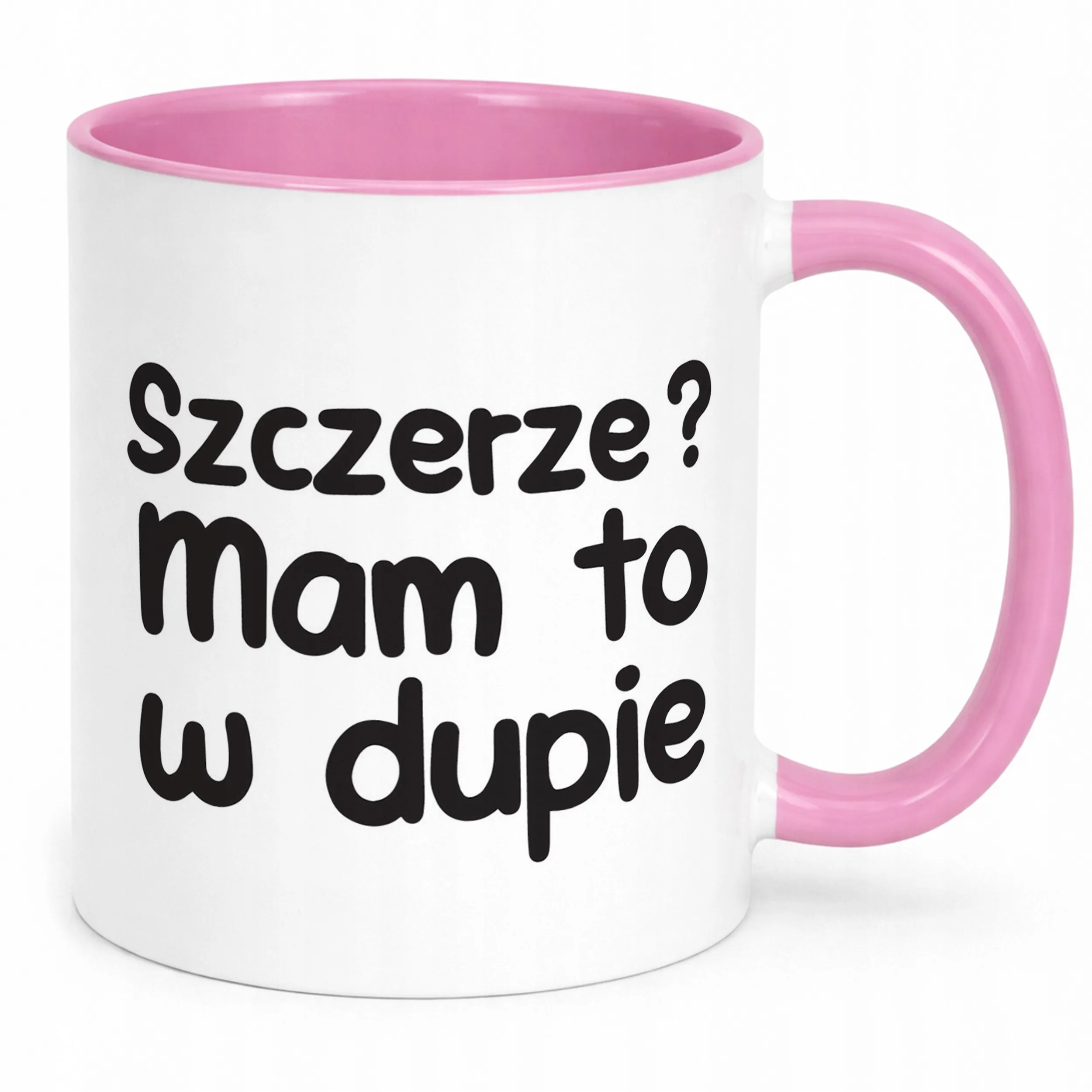 Kubek Różowy Szczerze Mam To W D*pie Śmieszny Zabawny Prezent