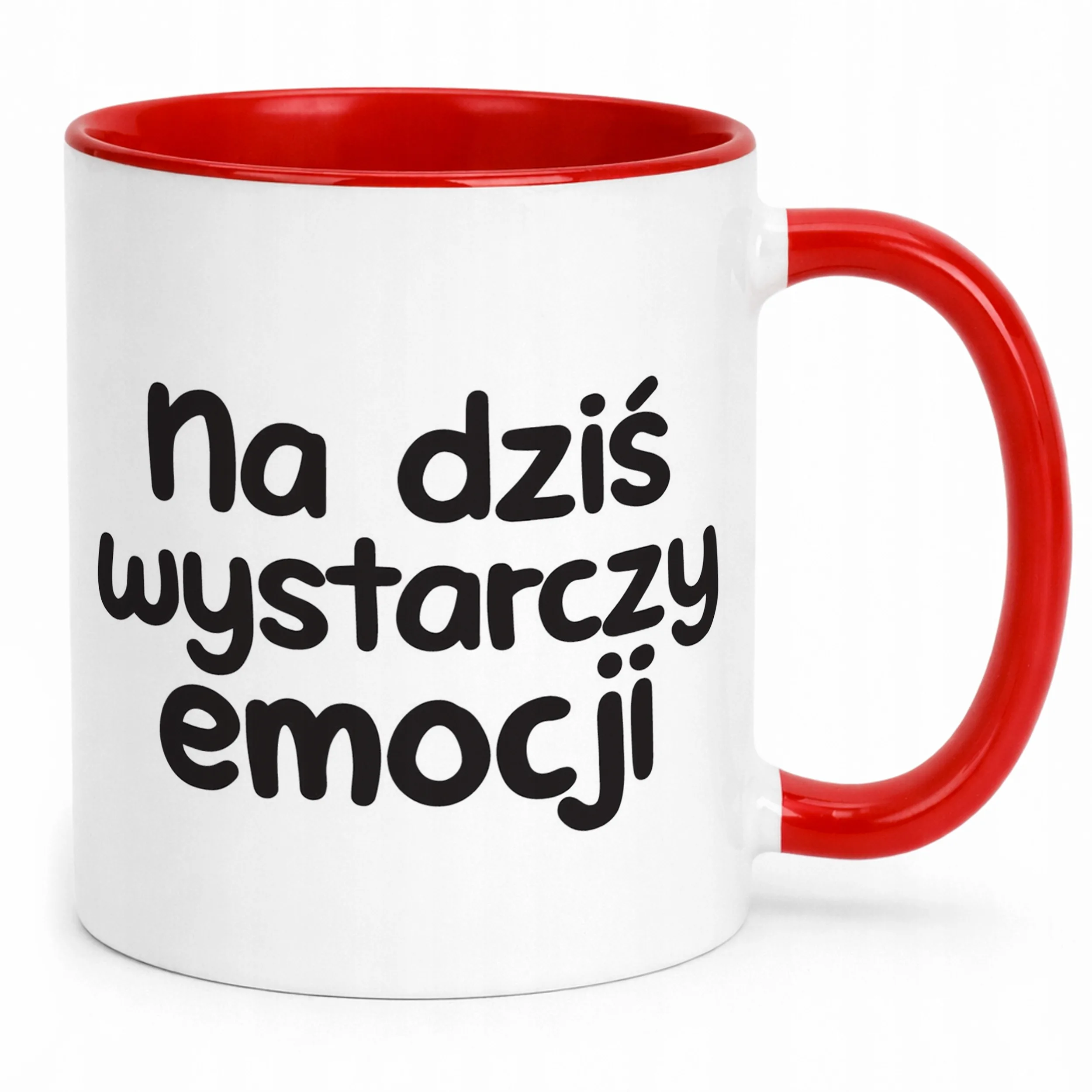 Kubek Czerwony Na Dziś Wystarczy Emocji Śmieszny Zabawny Prezent