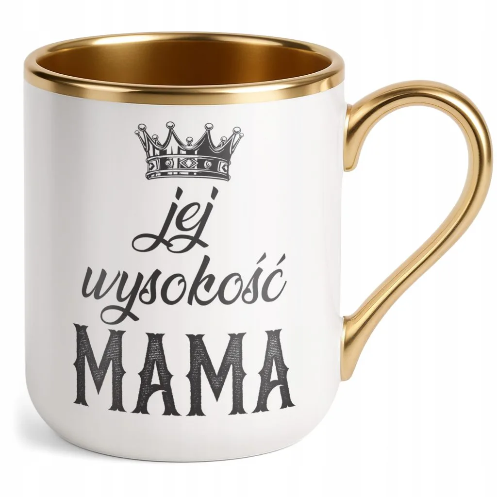 Kubek Premium Złoty Dzień Matki Dla Mamy Prezent Jej Wyskość Mama