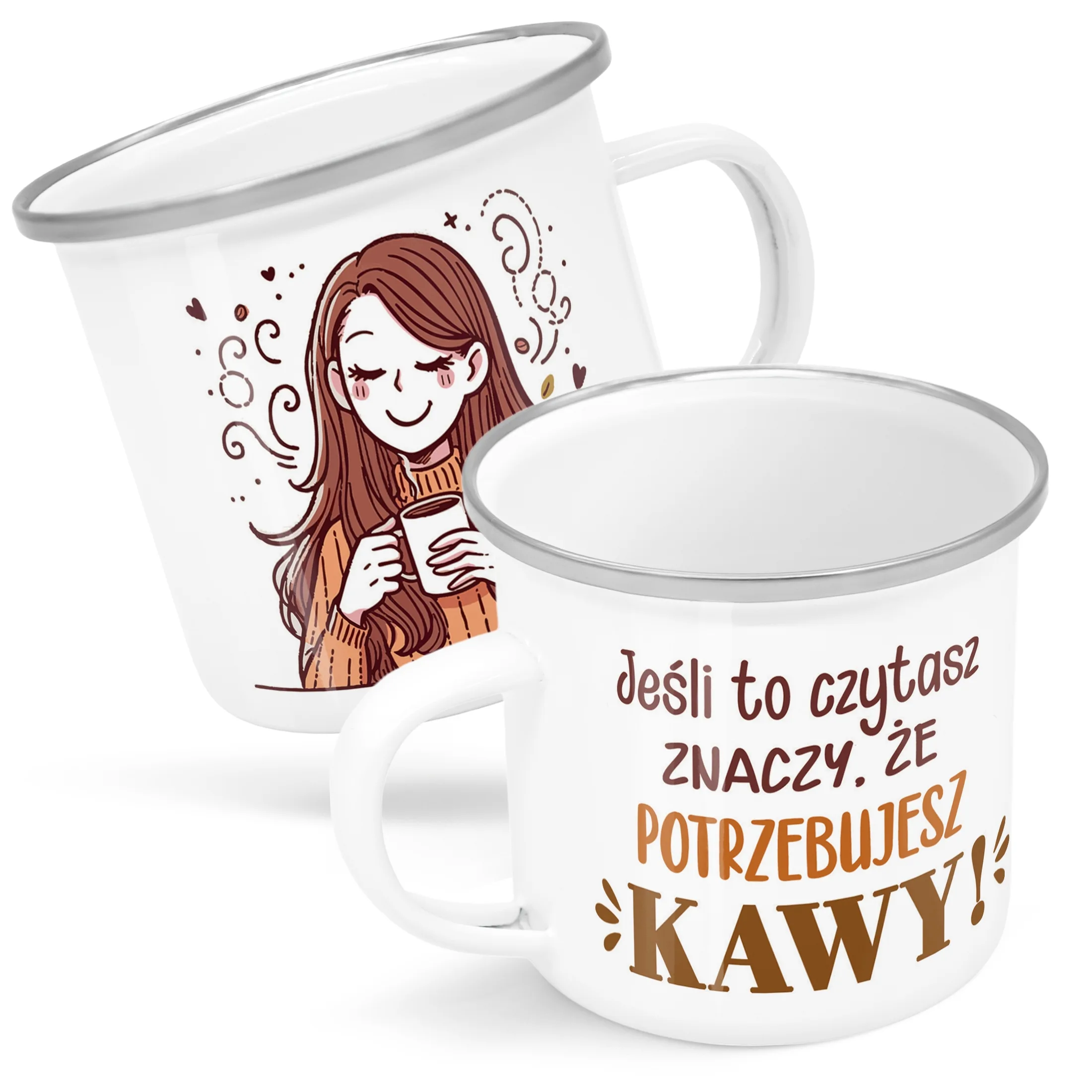 Emaliowany Kubek Garnuszek Dzień Kobiet Dla Kobiety Prezent Upominek
