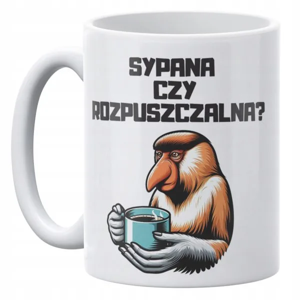 Kubek ceramiczny 330 ml Janusz Nosacz Kawa Zabawny Prezent