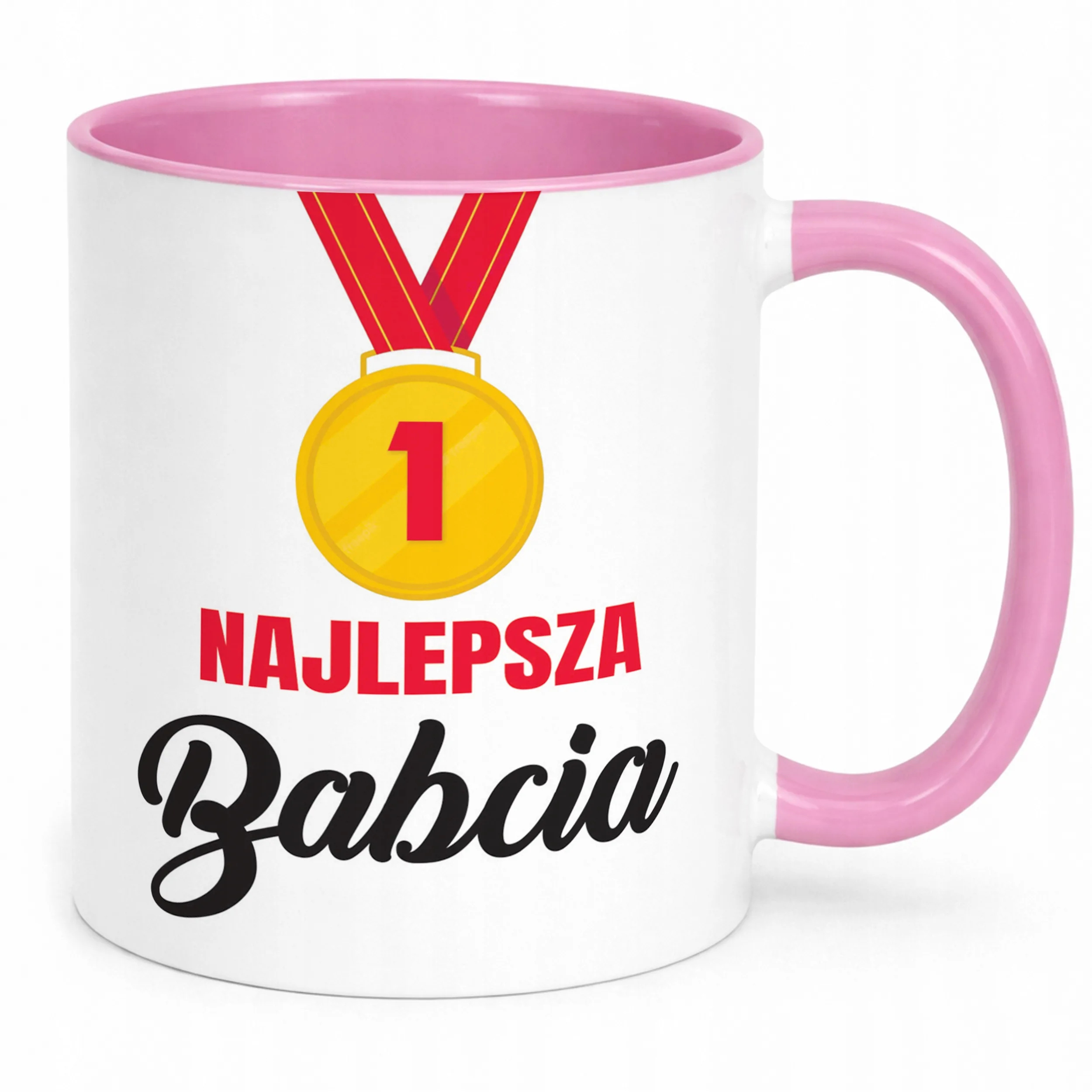 Kubek Różowy Dzień Babci Najlepsza Babcia Prezent Upominek