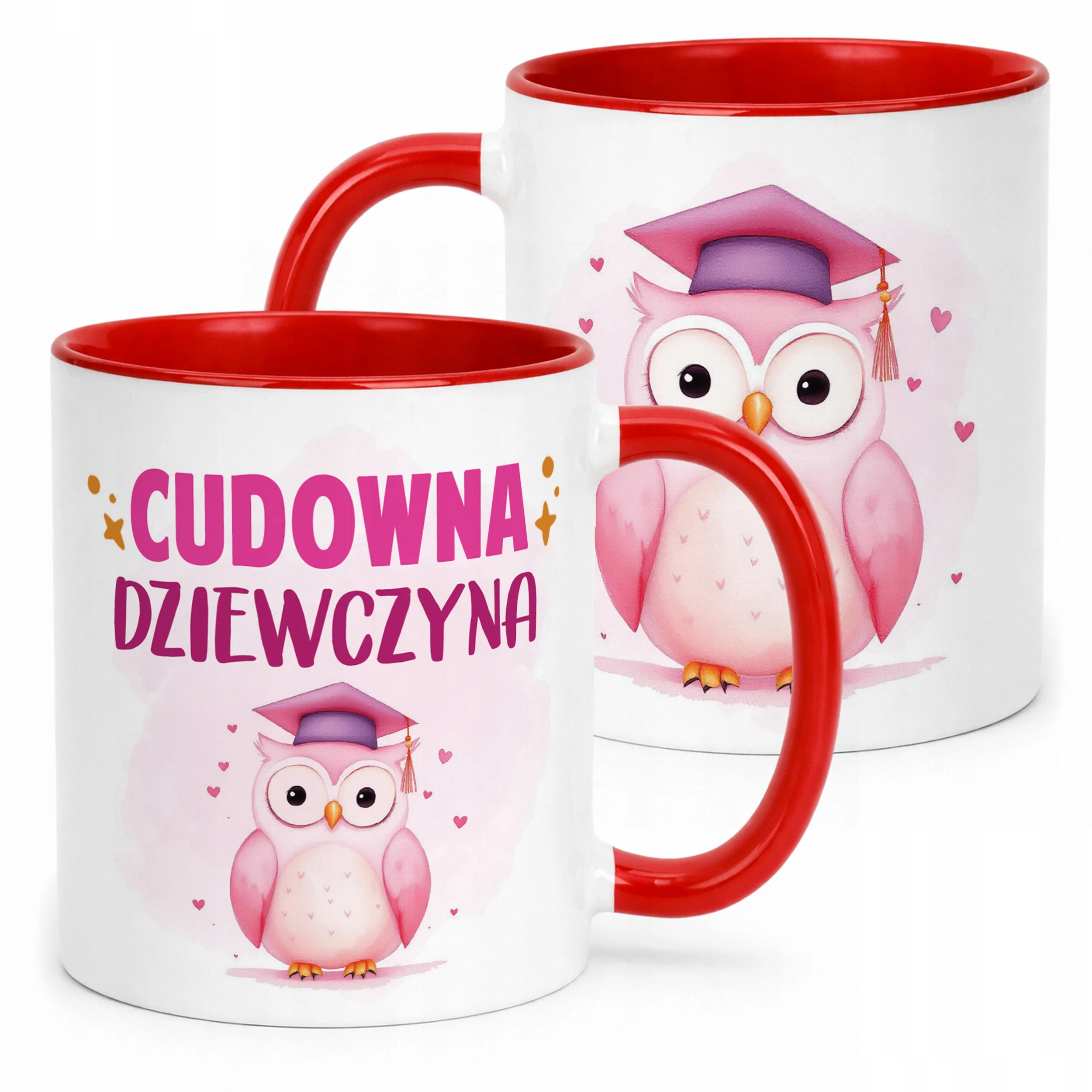 Kubek Czerwony Dzień Kobiet Dla Dziewczynki Dla Niej Prezent Upominek