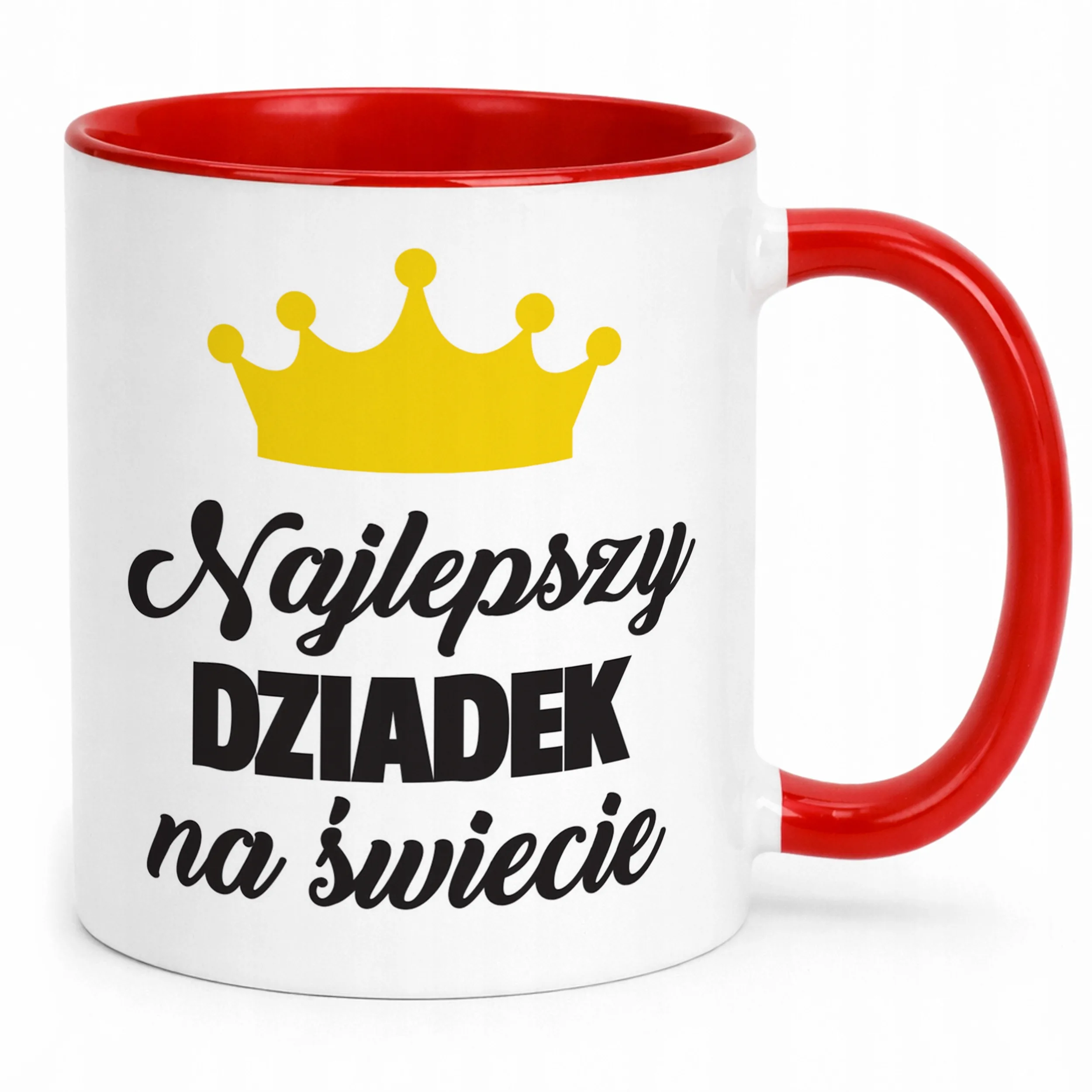 Kubek Czerwony Dzień Dziadka Najlepszy Dziadek Prezent Upominek