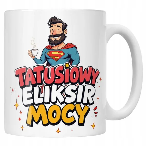 Kubek ceramiczny Dzień Ojca Dla Taty Tatusiowy Eliksir Mocy Prezent