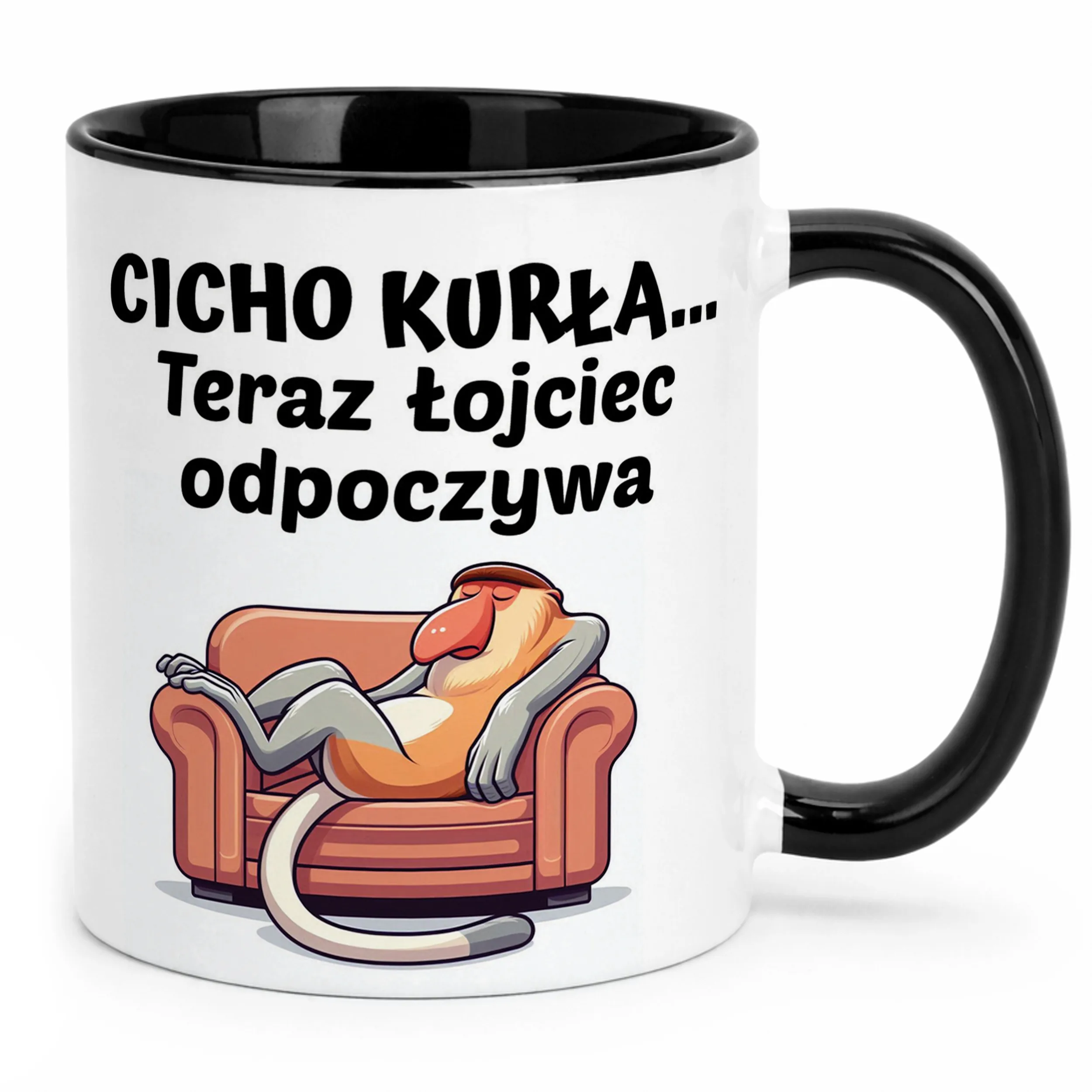 Kubek Czarny Dzień Ojca Dla Taty Łojciec Odpoczywa Nosacz Prezent