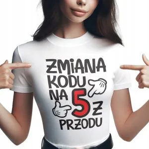 Koszulka damska na 50 urodziny Zmiana Kodu r. M – Nowa wersja
