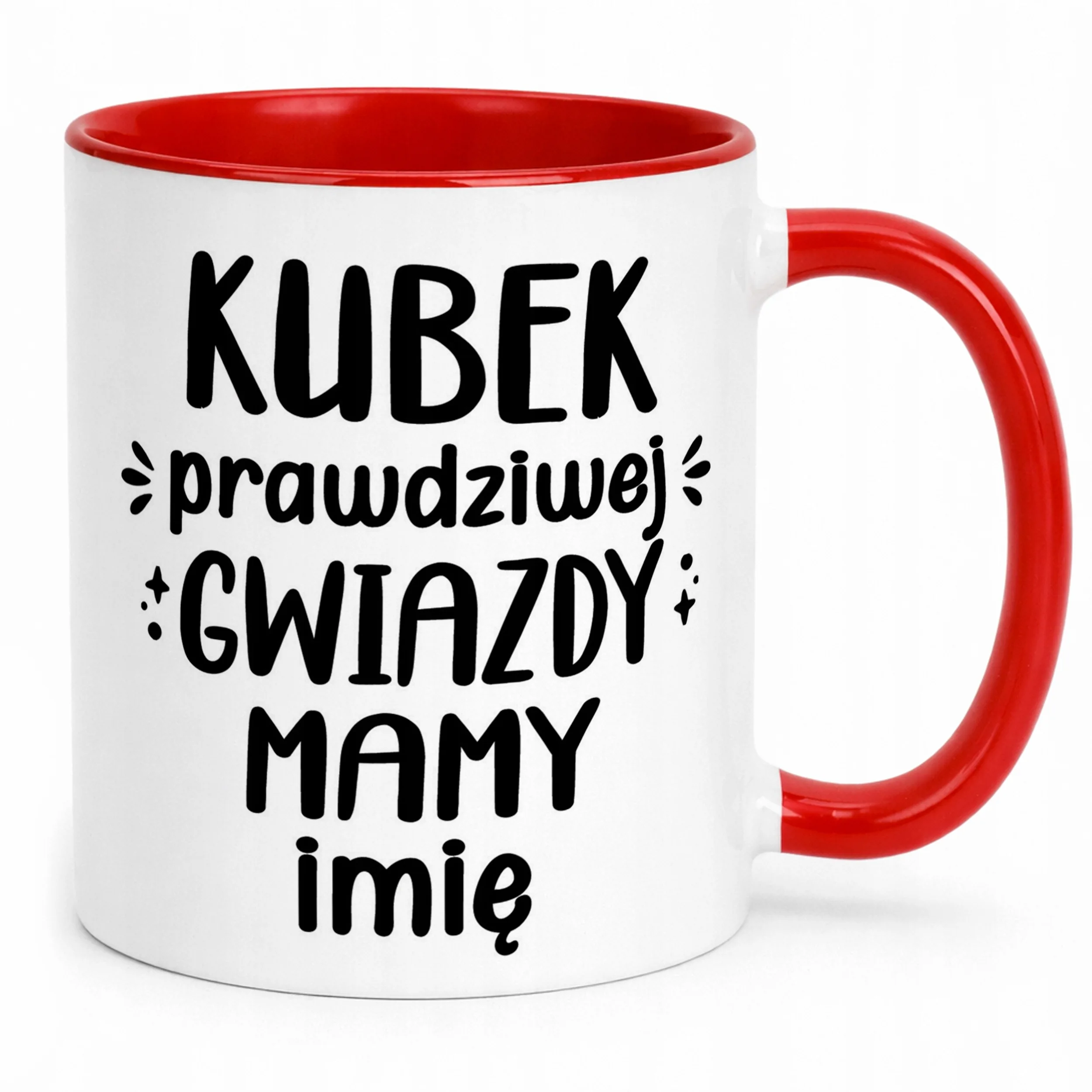 Kubek Czerwony Personalizowany Dzień Matki Dla Mamy Prezent Upominek