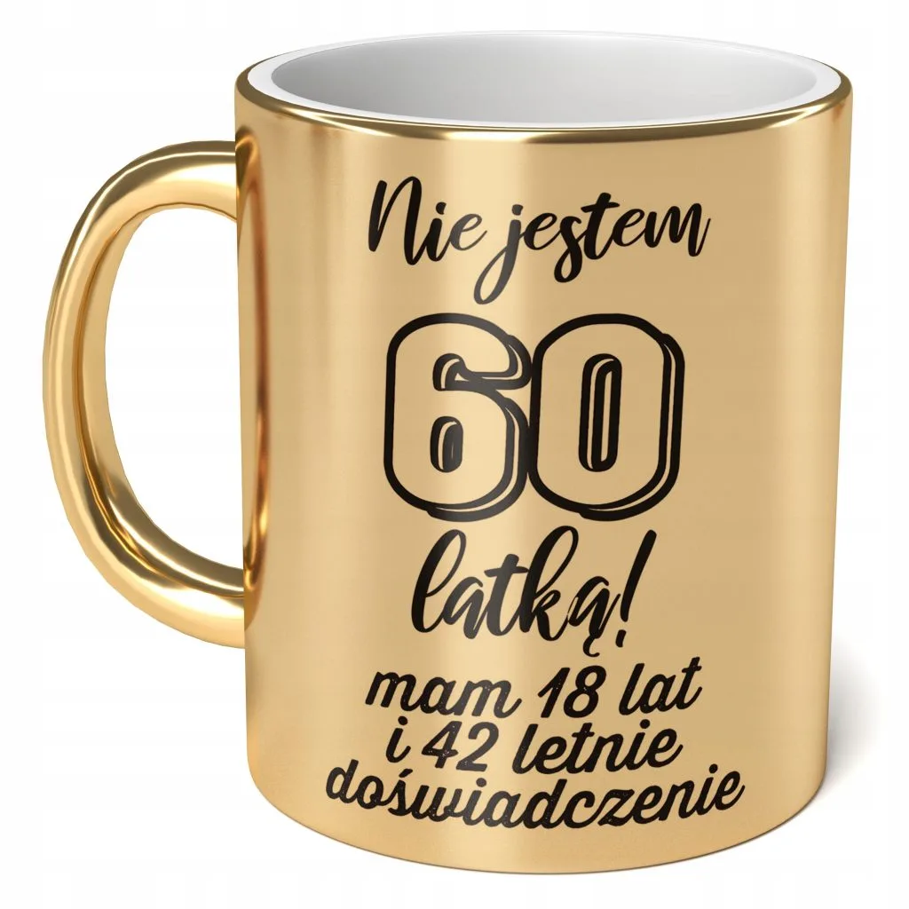 Kubek ceramiczny 330 ml Nie jestem 60 Na 60 Urodziny Prezent Dla Kobiety