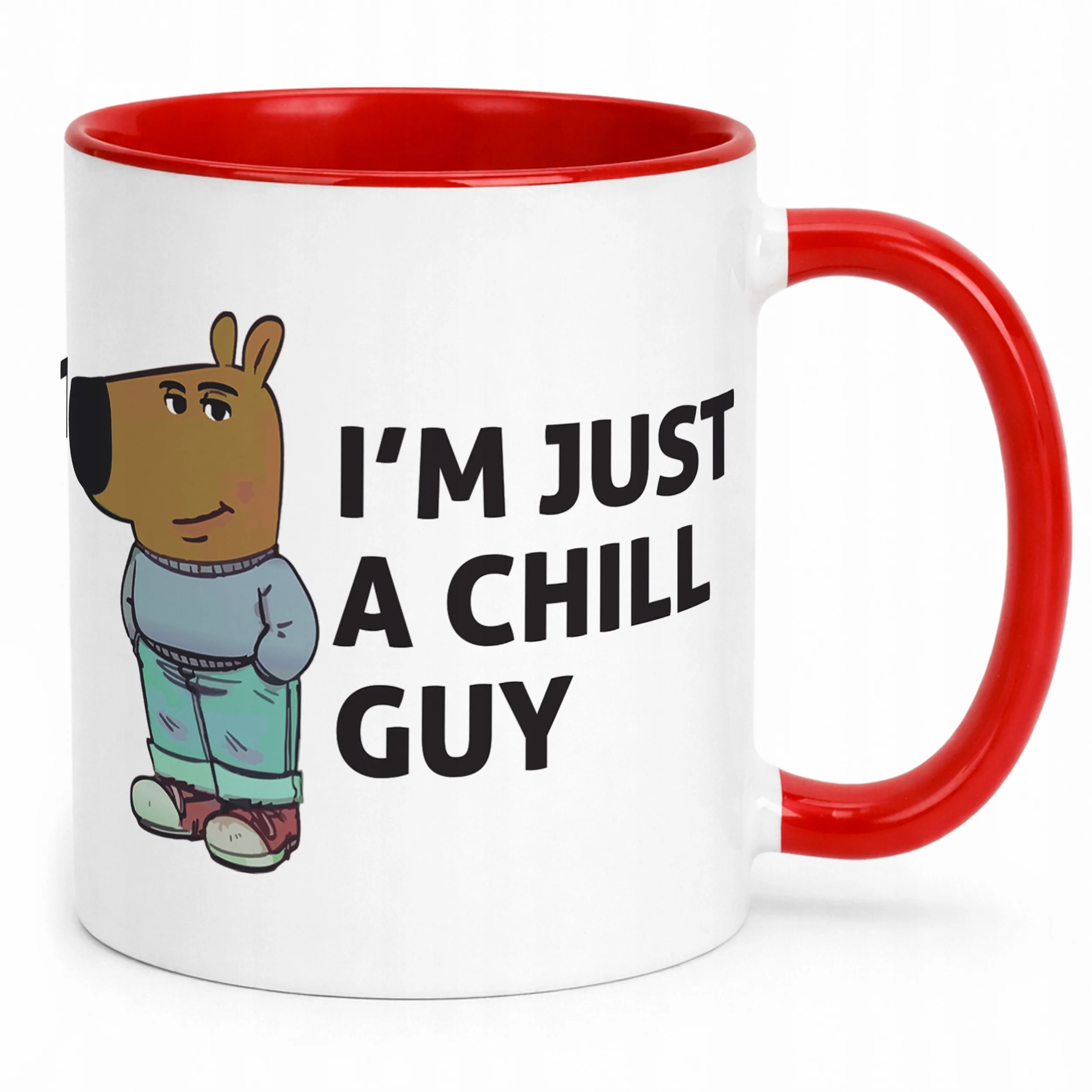 Kubek Czerwony I’m Just A Chill Guy Zabawny Prezent Upominek