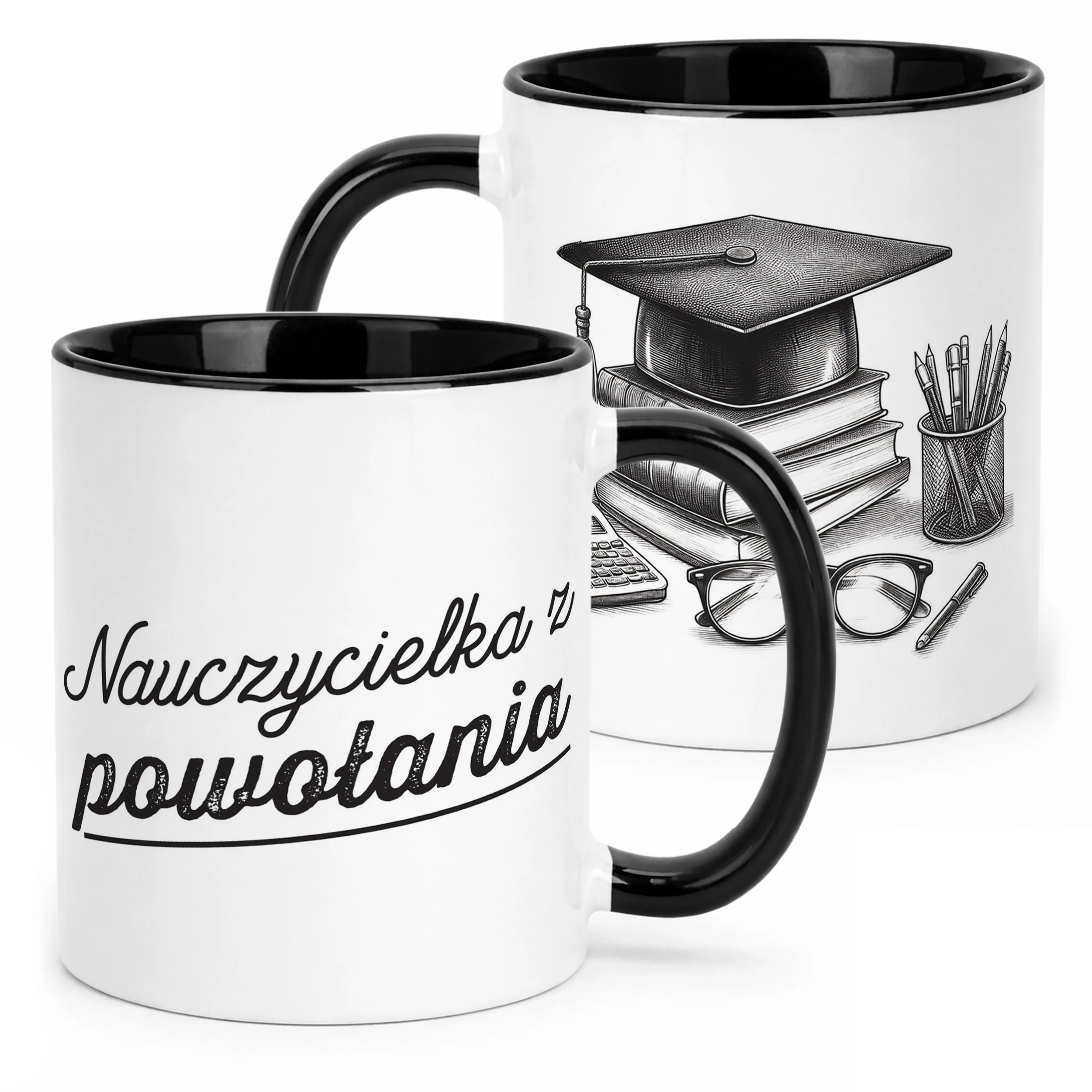 Kubek Czarny Najlepsza Nauczycielka Dzień Nauczyciela Prezent