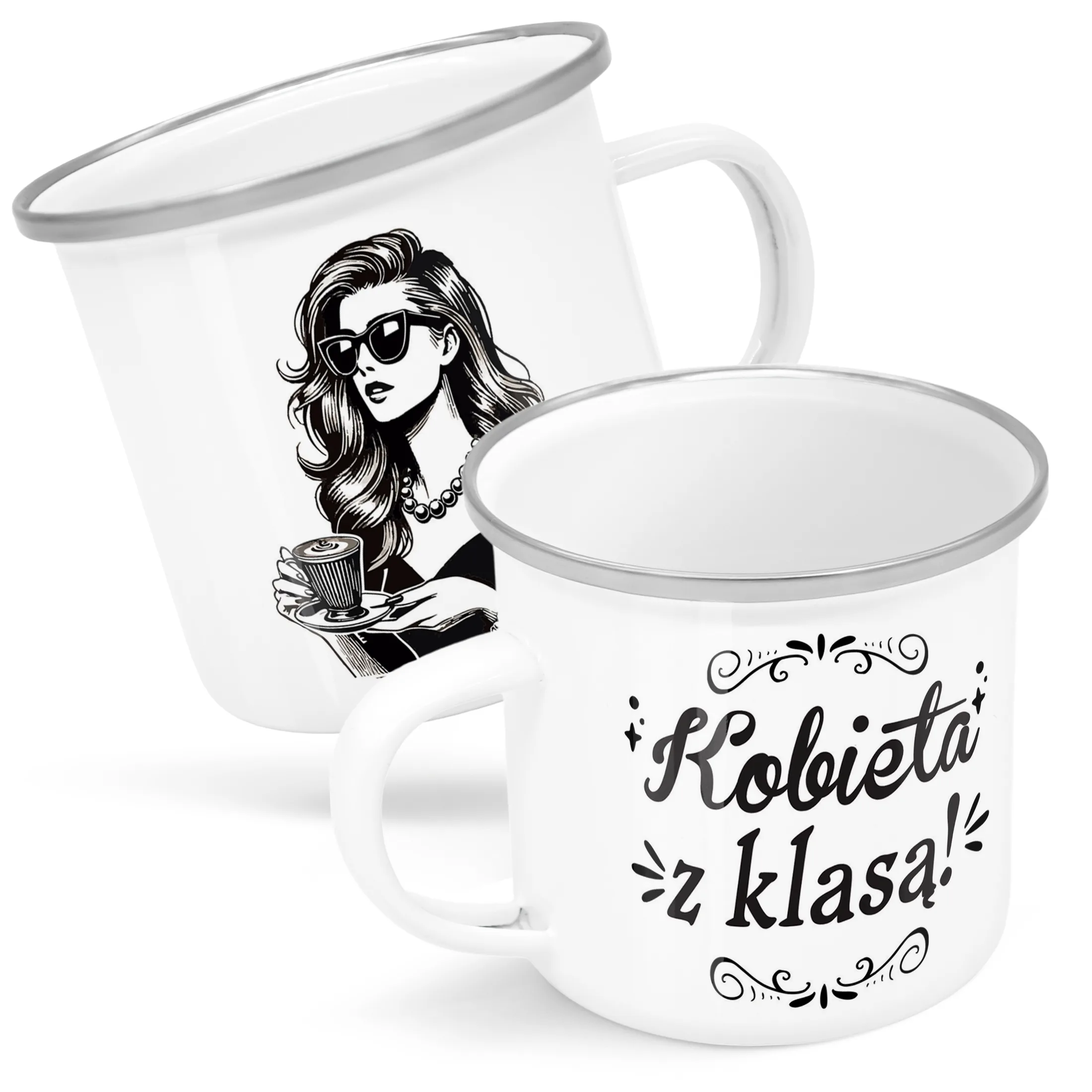 Emaliowany Kubek Garnuszek Dzień Kobiet Dla Kobiety Prezent Upominek