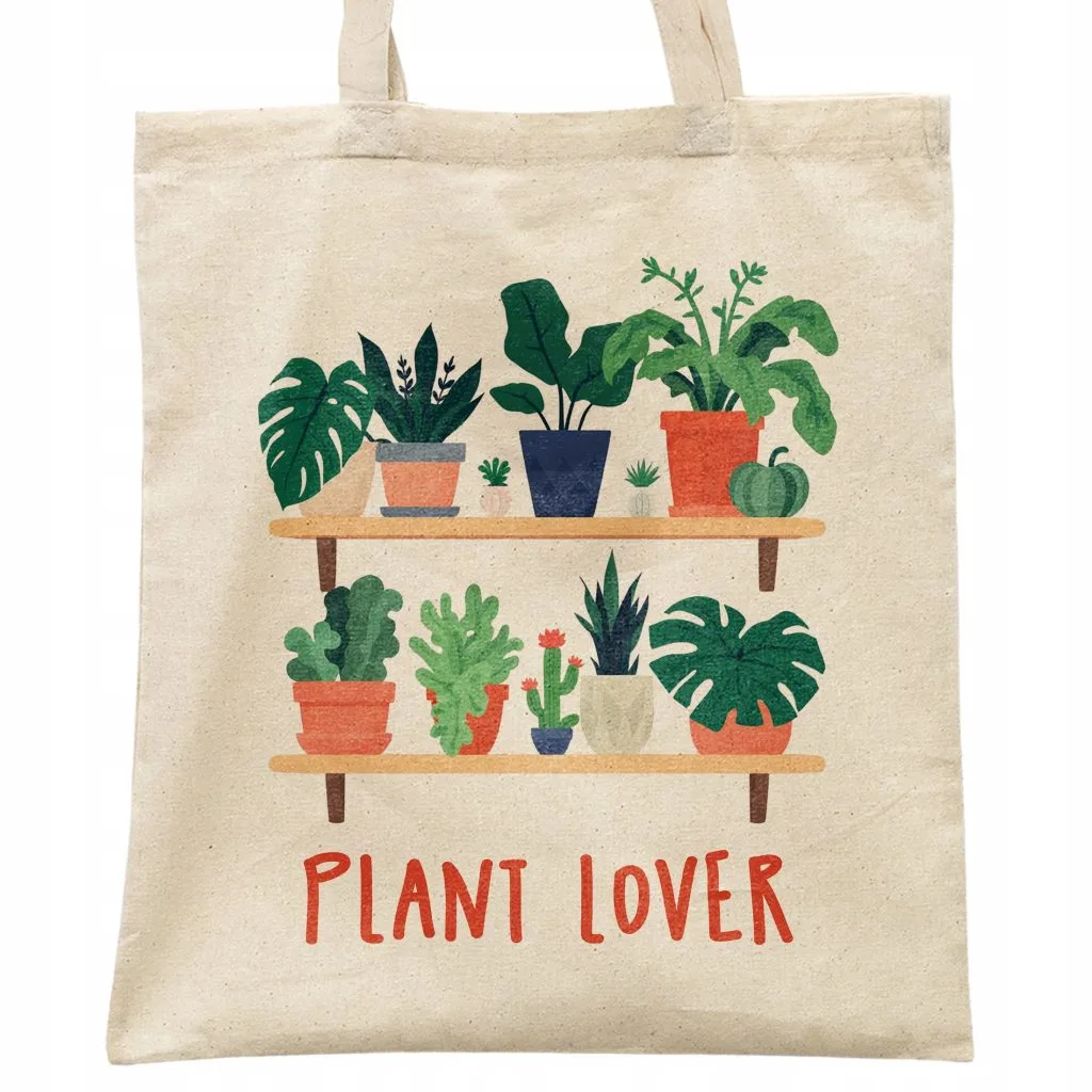 Torba bawełniana na zakupy Plant Lover Dla Miłośnika Roślin Prezent