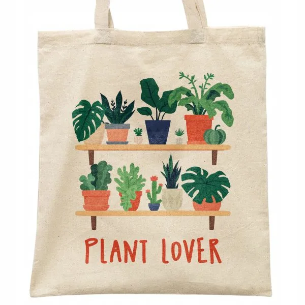 Torba bawełniana na zakupy Plant Lover Dla Miłośnika Roślin Prezent