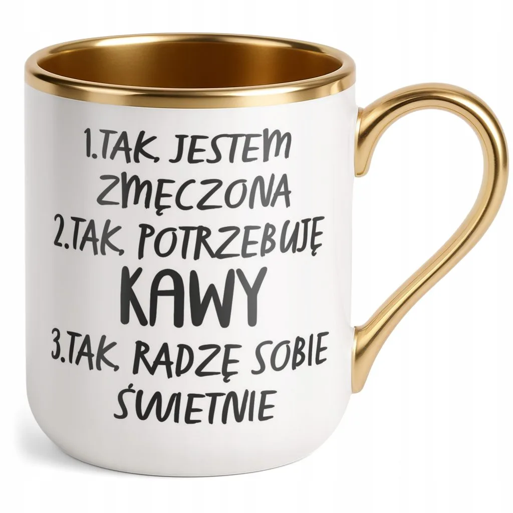 Kubek Premium Złoty Dzień Kobiet Zabawny Prezent Upominek Dla Kobiety