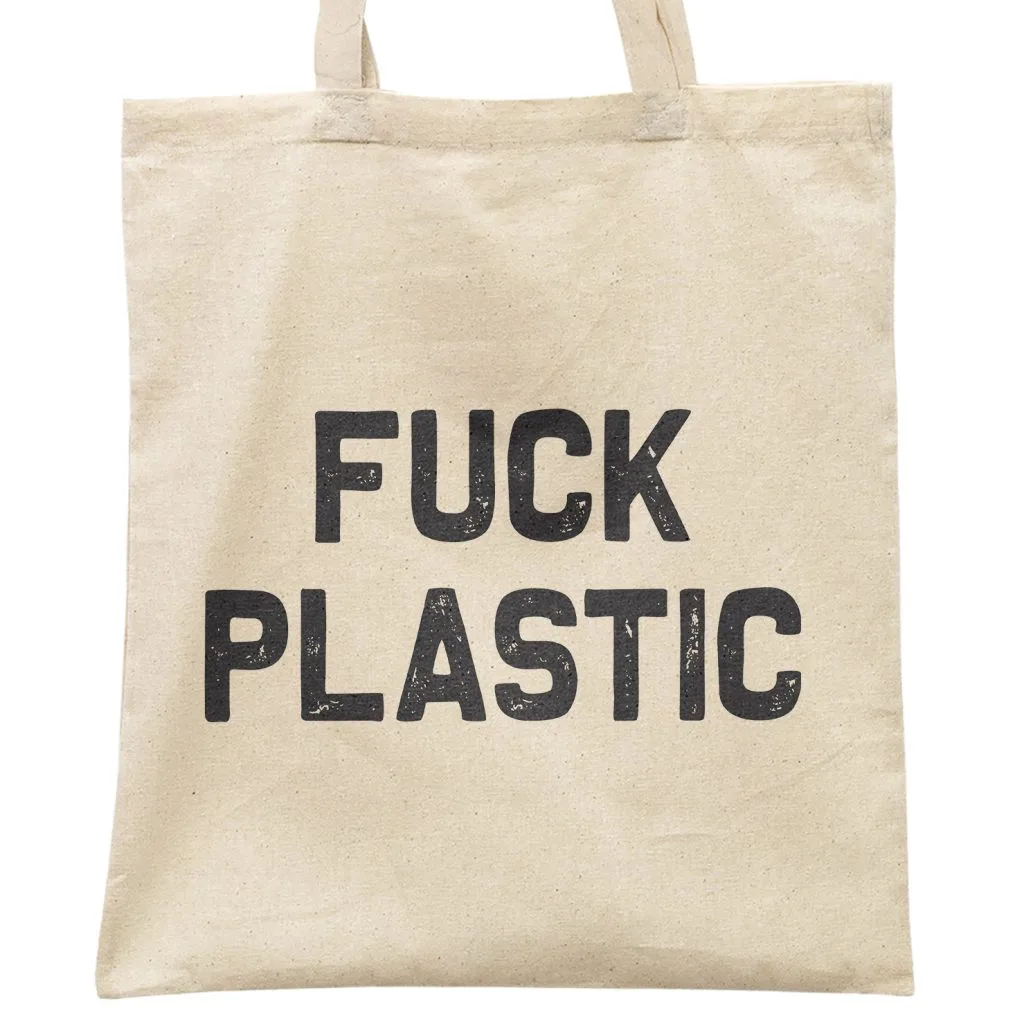 Torba bawełniana materiałowa na zakupy EKO Ekologia Środowisko FUCK PLASTIC