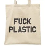 Torba bawełniana materiałowa na zakupy EKO Ekologia Środowisko FUCK PLASTIC