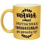 Złoty kubek brokatowy Personalizowany Dzień Matki Dla Mamy Prezent
