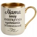 Kubek Premium Złoty Ecru Personalizowany Dzień Matki Dla Mamy