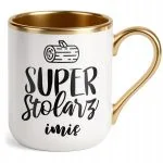 Kubek Premium Złoty Personalizowany Super Stolarz Prezent Upominek