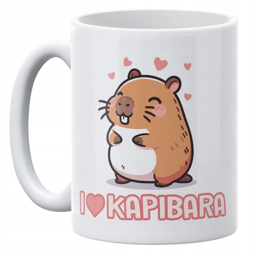 Kubek ceramiczny 330 ml Kapibara Zwierzak Słodki Prezent Upominek
