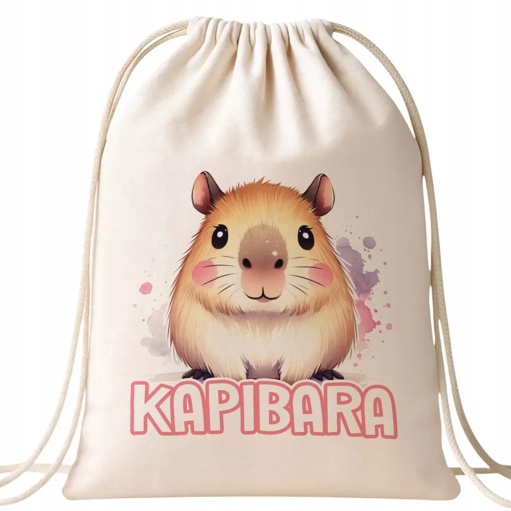 Plecak bawełniany Kapibara Capybara Zwierzak Prezent