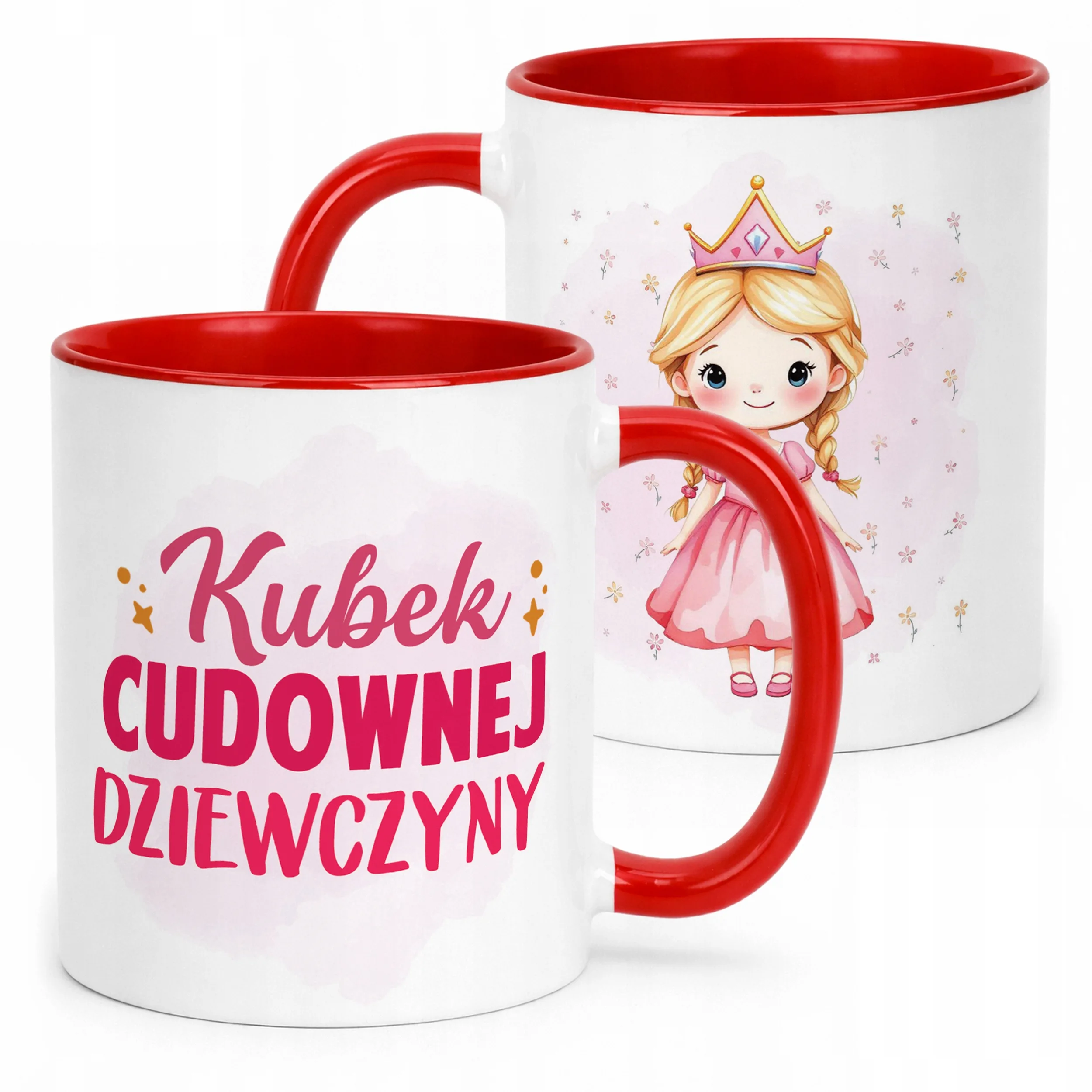 Kubek Czerwony Dzień Kobiet Dla Dziewczynki Dla Niej Prezent Upominek