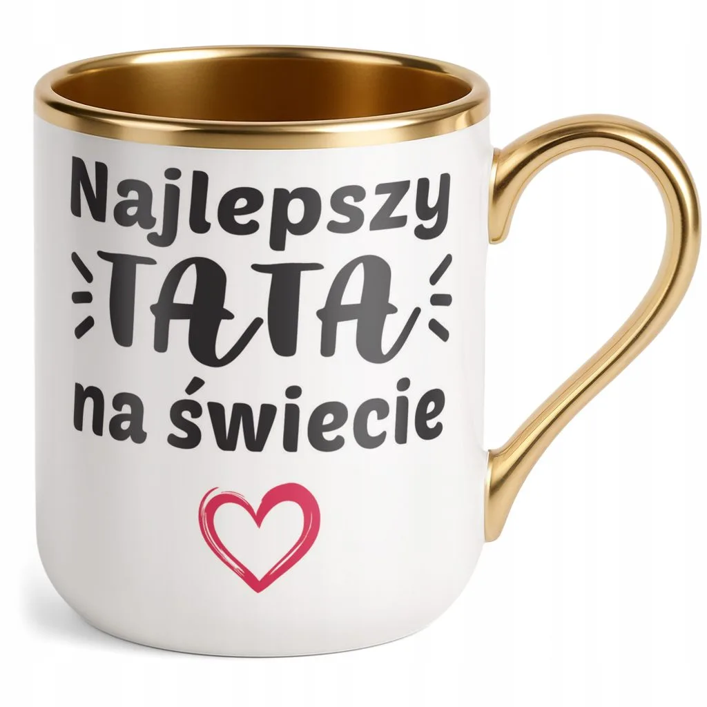 Kubek Premium Złoty Dzień Ojca Dla Taty Najlepszy Tata Na Świecie Prezent